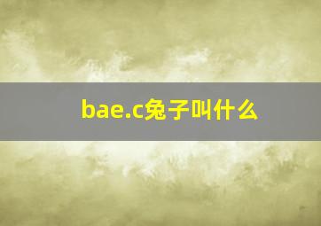 bae.c兔子叫什么