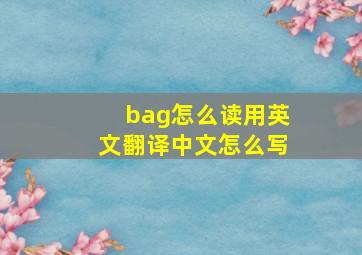 bag怎么读用英文翻译中文怎么写