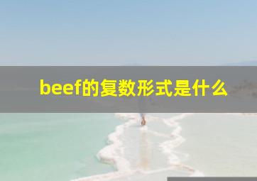 beef的复数形式是什么