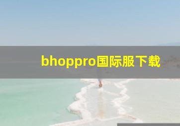 bhoppro国际服下载