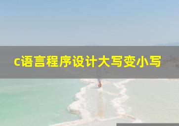 c语言程序设计大写变小写