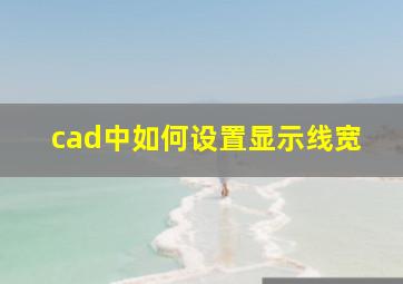 cad中如何设置显示线宽