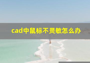 cad中鼠标不灵敏怎么办