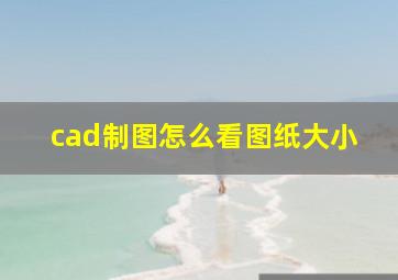 cad制图怎么看图纸大小