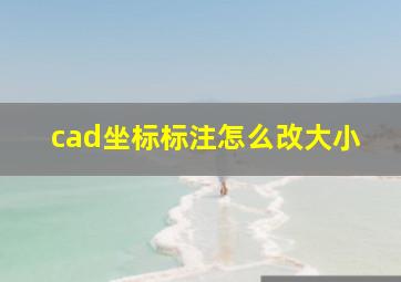 cad坐标标注怎么改大小