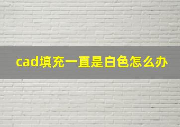 cad填充一直是白色怎么办