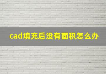 cad填充后没有面积怎么办