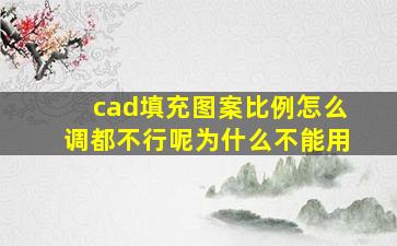 cad填充图案比例怎么调都不行呢为什么不能用