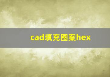 cad填充图案hex