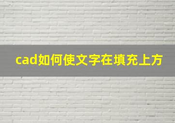 cad如何使文字在填充上方