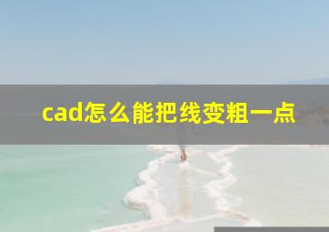 cad怎么能把线变粗一点