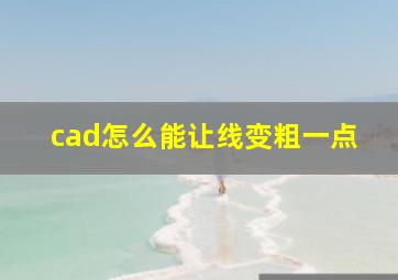 cad怎么能让线变粗一点