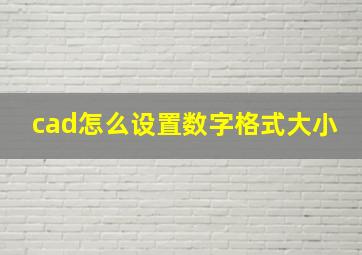 cad怎么设置数字格式大小