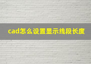 cad怎么设置显示线段长度