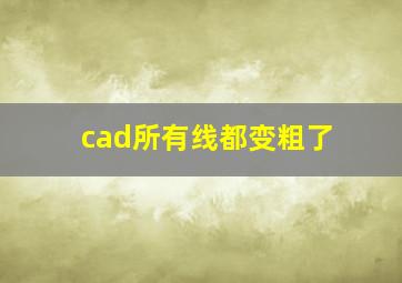 cad所有线都变粗了