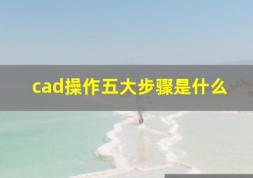 cad操作五大步骤是什么