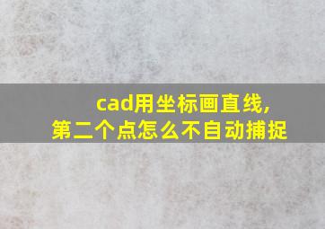 cad用坐标画直线,第二个点怎么不自动捕捉