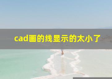 cad画的线显示的太小了