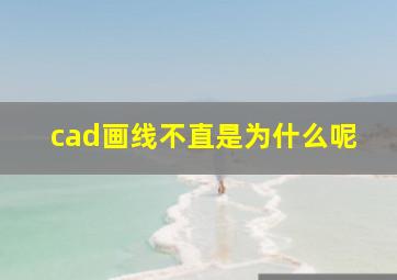 cad画线不直是为什么呢