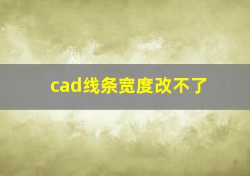 cad线条宽度改不了