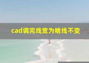 cad调完线宽为啥线不变