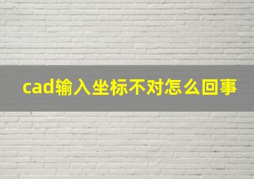 cad输入坐标不对怎么回事