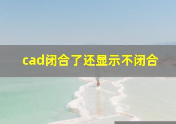 cad闭合了还显示不闭合