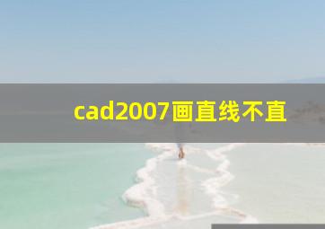 cad2007画直线不直