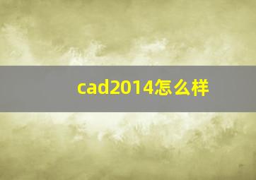 cad2014怎么样