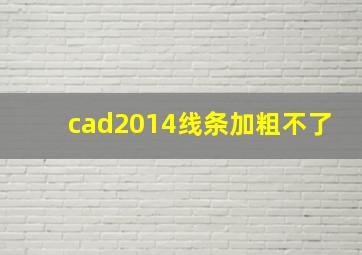 cad2014线条加粗不了