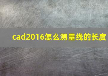 cad2016怎么测量线的长度