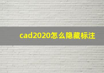 cad2020怎么隐藏标注