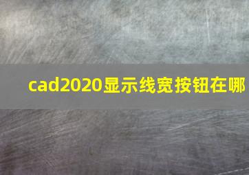 cad2020显示线宽按钮在哪