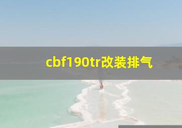 cbf190tr改装排气