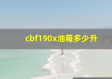 cbf190x油箱多少升