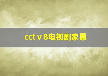 cctⅴ8电视剧家暴