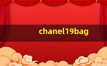 chanel19bag