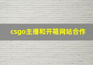 csgo主播和开箱网站合作