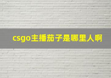 csgo主播茄子是哪里人啊