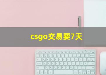 csgo交易要7天