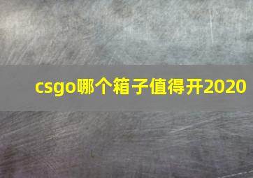 csgo哪个箱子值得开2020