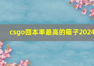 csgo回本率最高的箱子2024