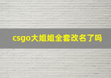 csgo大姐姐全套改名了吗