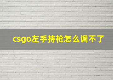 csgo左手持枪怎么调不了