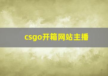 csgo开箱网站主播