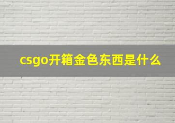 csgo开箱金色东西是什么