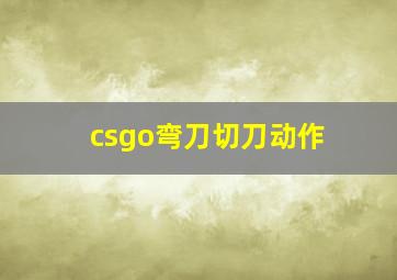 csgo弯刀切刀动作