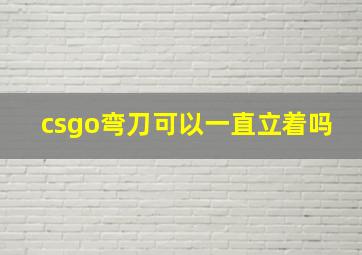 csgo弯刀可以一直立着吗