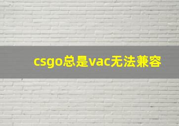 csgo总是vac无法兼容