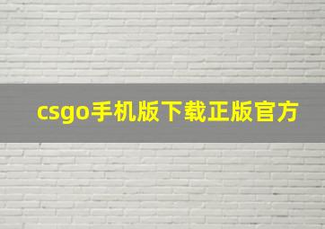 csgo手机版下载正版官方